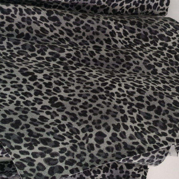 Leopard Print Black &Grey Open Front Cascade Cashmere Cardigan Mobwife Core Sz M - Picture 5 of 8